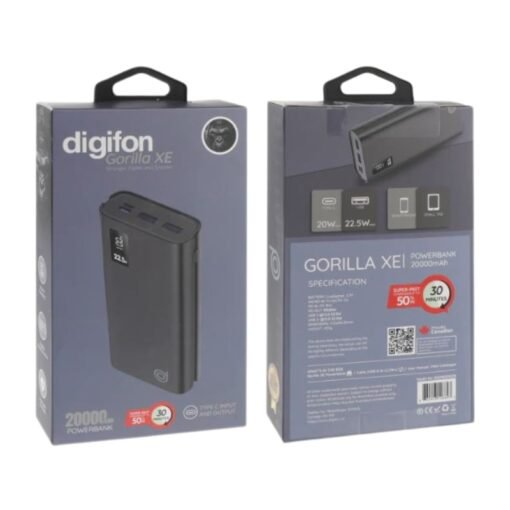 Digifon 20000mAh Fast Charging 22.5W Power Bank Gorilla XE - Image 2