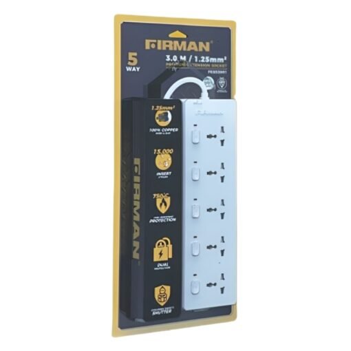 Firman 5 Way Surge Protector Multi Socket Extension vsonic