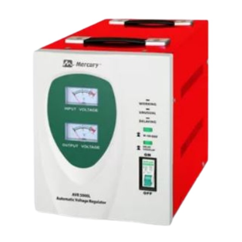 Mercury 5KVA Automatic Voltage Regulator (AVR), single phase, Relay Type, Digital Display vsonic