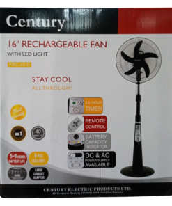 Century 16 inch Rechargeable Standing Fan with LED Light FRC-40-D vsonic