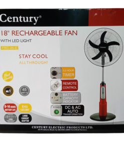 Century 18 inch Rechargeable Standing Fan with LED Light FRC-45-E vsonic