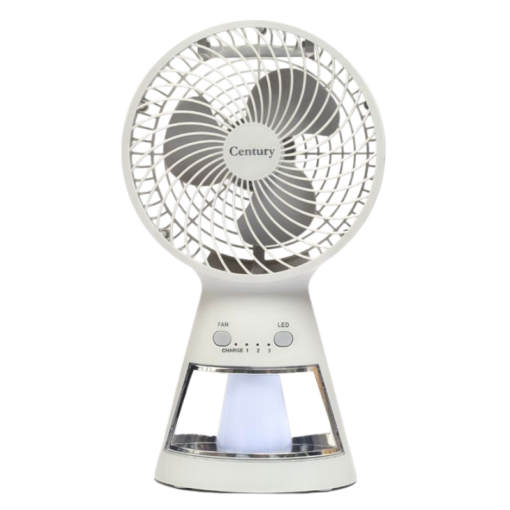 Century 8 inch Rechargeable Fan with LED Light FRCT-20-A vsonic