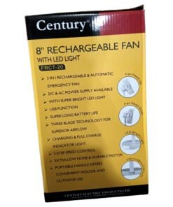 Century 8 inch Rechargeable Table Fan FRCT-20 vsonic