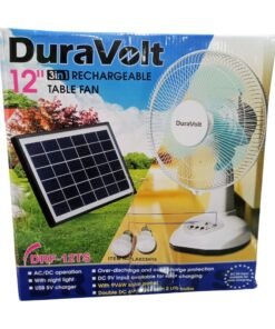 DuraVolt 12 inch 3 in 1 Rechargeable Table Fan DRF-12TS SOLAR vsonic