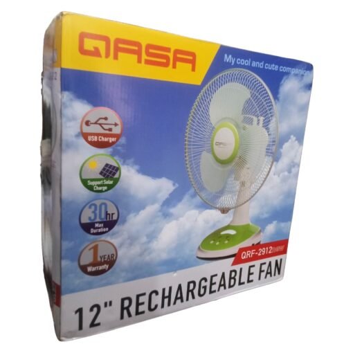 QASA 12 inch Rechargeable Table Fan QRF-2912 vsonic