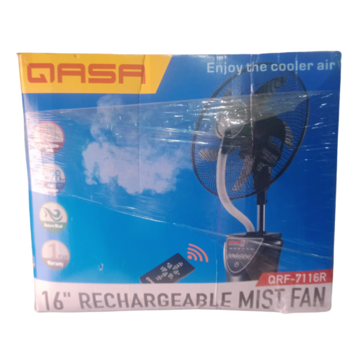 QASA 16 inch Rechargeable Mist Fan QRF-7116R vsonic