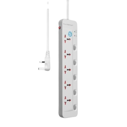 Ellington 5 Way Surge Protector Universal Multi Socket Extension - Image 2