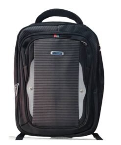 Durable PL Power Navy Blue and Grey Stripes Pattern Backpack Bag vsonic