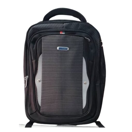 Durable PL Power Navy Blue and Grey Stripes Pattern Backpack Bag vsonic