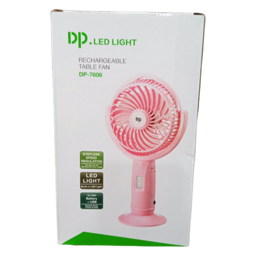 Duration Power DP Rechargeable Table Fan DP-7606 vsonic