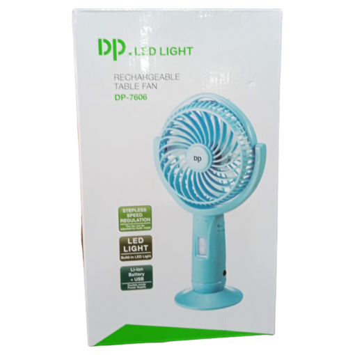 Duration Power DP Rechargeable Table Fan DP-7606 vsonic