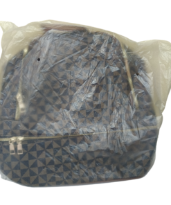 Fancy Black and Brown Check Pattern Backpack Bag vsonic