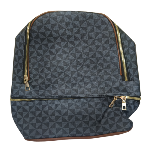 Fancy Grey Check Pattern Backpack Bag vsonic