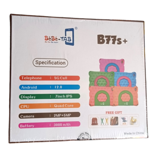 Bebe-Tab B77s+ 5G SIM Kids Tablet with Super Shock Protection vsonic