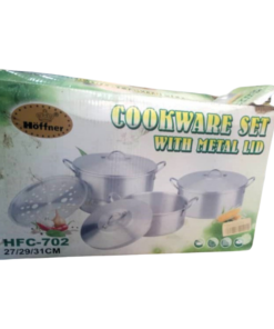 Hoffner 3Pcs Cookware Set with Metal Lid HF-702 vsonic