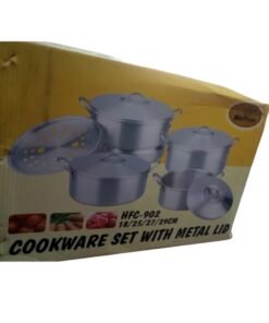 Hoffner 4Pcs Cookware Set with Metal Lid HF-902 vsonic