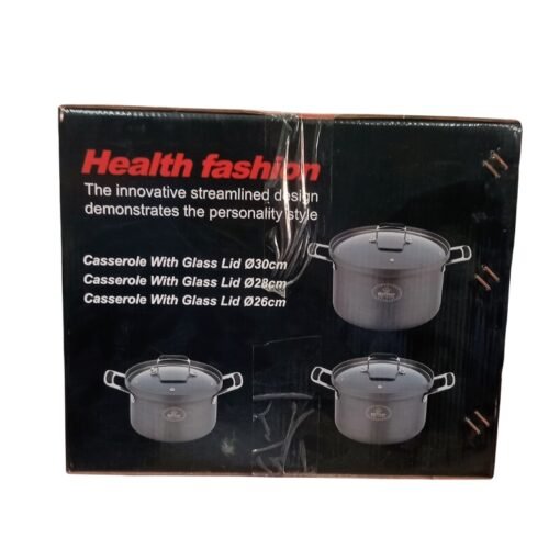 Hoffner HF-0303 6Pcs Cookware Set with Glass Lid vsonic