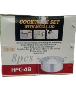 Hoffner HFC-4B 8pcs Cookware Set with Metal Lid vsonic