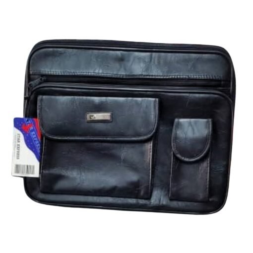 Top Quality Star Express Corporate Office Black Leather Laptop Bag vsonic