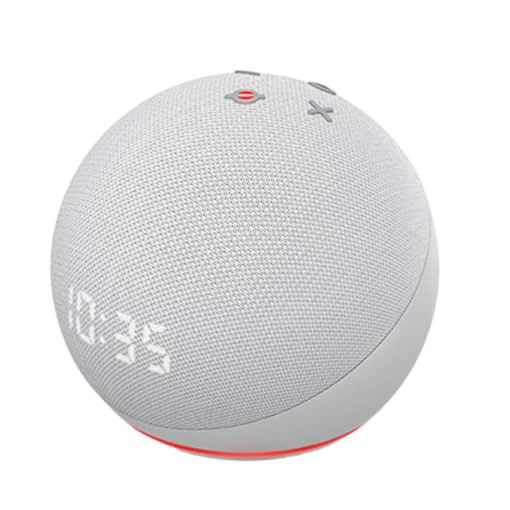 Amazon Echo Dot 4 Smart Speaker White plus Clock vsonic
