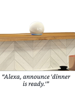 Amazon Echo Dot 4 Smart Speaker White plus Clock vsonic
