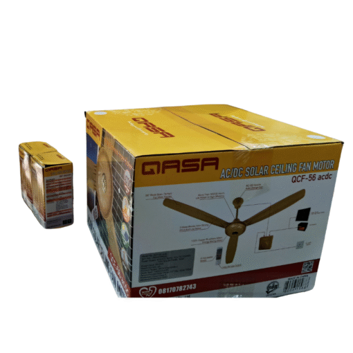 QASA Solar Ceiling Fan Combo Set + 30W Solar Panel + Battery