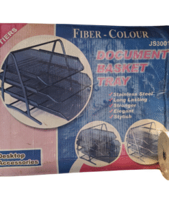 3 Tiers Fiber-Colour Document Basket Tray - Stainless Steel vsonic