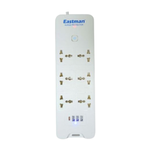 Eastman Surge Protector 7240U-2U 6 Universal Socket- 3USB+TYPE C vsonic
