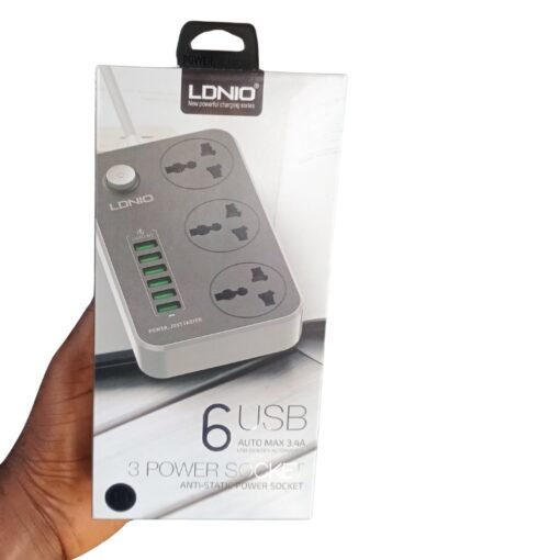 LDNIO 6 USD 3 Power Socket Extension Box vsonic