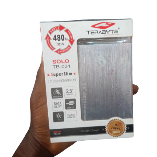 Terabyte 2.5 inch USB 2.0 HDD Hard Enclosure Case - Silver vsonic
