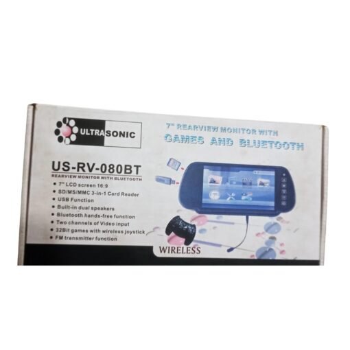 Ultrasonic 7inch Rearview Monitor Dash Cam with Games and Bluetooth vsonic