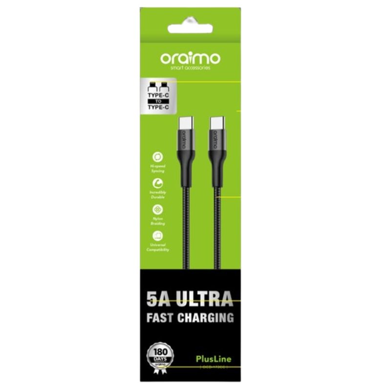 Oraimo 5A Ultra Fast Charging Type C - Type C Cable PlusLine vsonic