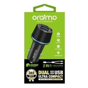 Oraimo Car Charger Highway OCC-21D + 2 in 1 Cable vsonic