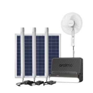 Oraimo Solar Home Lighting System PowerSolar 76 OPS-176 + 16’’ Solar DC Standing Fan LD-722 vsonic