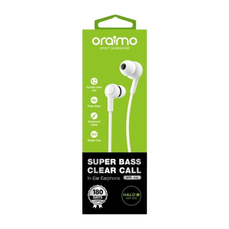 Oraimo Wired Earphone Halo 4 OEP-E26 vsonic.