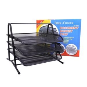 3 Tiers Fiber-Colour Document Basket Tray - Stainless Steel - Long Lasting - Stronger - Elegant - Stylish Vsonic
