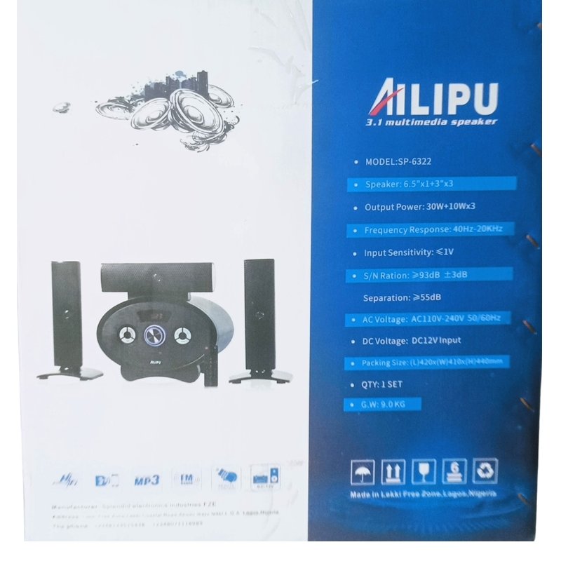 AILIPU Multimedia Speakers and Home Theater System SP-6322 Vsonic