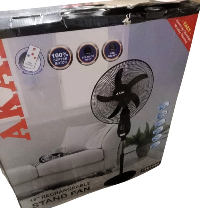 AKAI 18 inches Rechargeable Stand Fan Vsonic