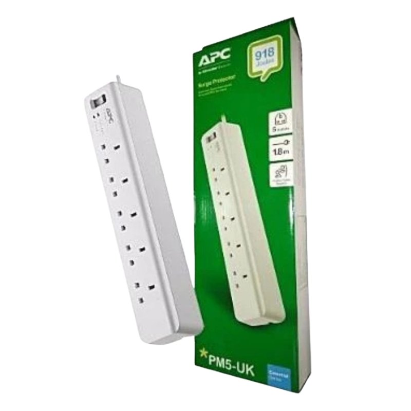 APC 5 Way Surge Protector Multi Socket Extension Vsonic