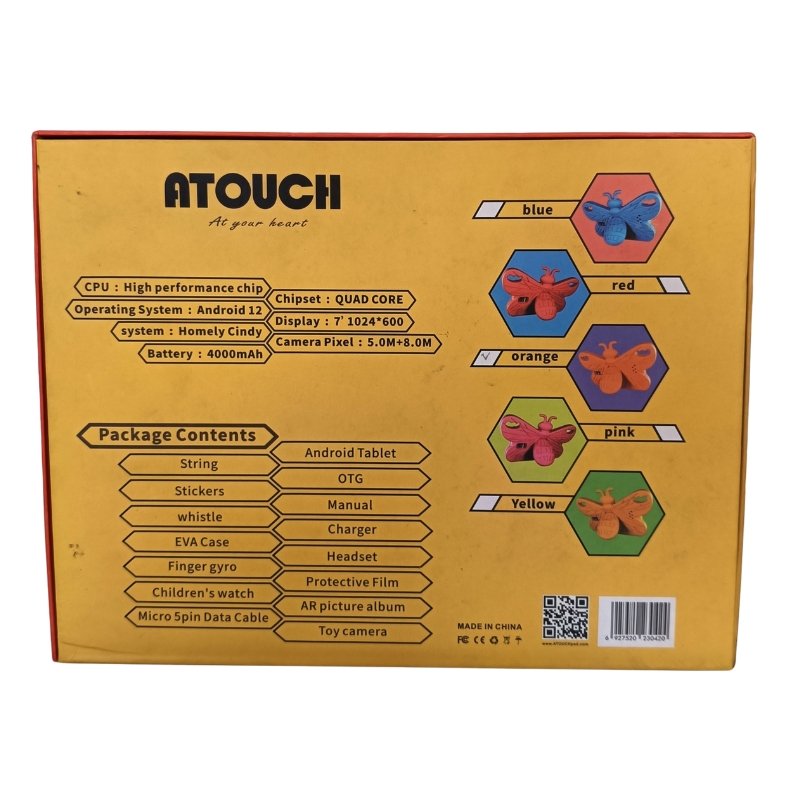 ATOUCH KC63 8GB + 256GB Kids Tablet for Early Education Vsonic