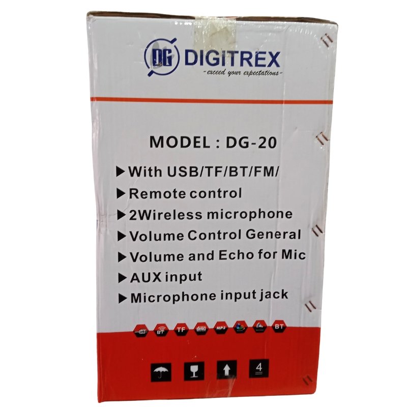 Digitrex 12 inch Woofer and Trolley Speaker DG-20 Vsonic