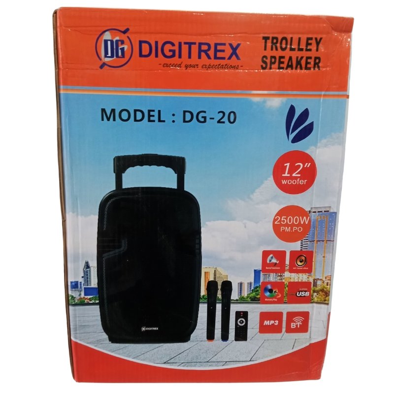 Digitrex 12 inch Woofer and Trolley Speaker DG-20 Vsonic