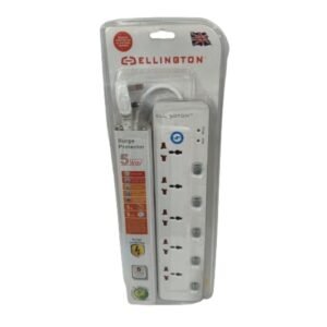 Ellington 5 Way Surge Protector Universal Multi Socket Extension Vsonic