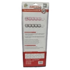 Euro Gold 5 Way Multi Extension Socket with 3 USB Vsonic