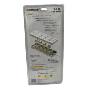Firman 4 Way Surge Protector Multi Socket Extension with 2 USB Vsonic