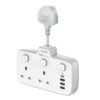 LDNIO Portable 2 AC Outlets & 4 USB Ports Electrical Extension Socket Vsonic
