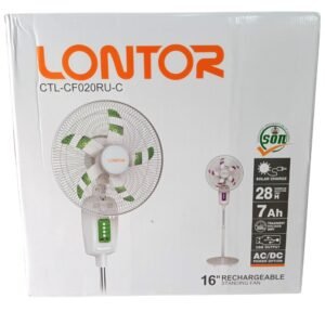 Lontor 16 inch Rechargeable Standing Fan Vsonic
