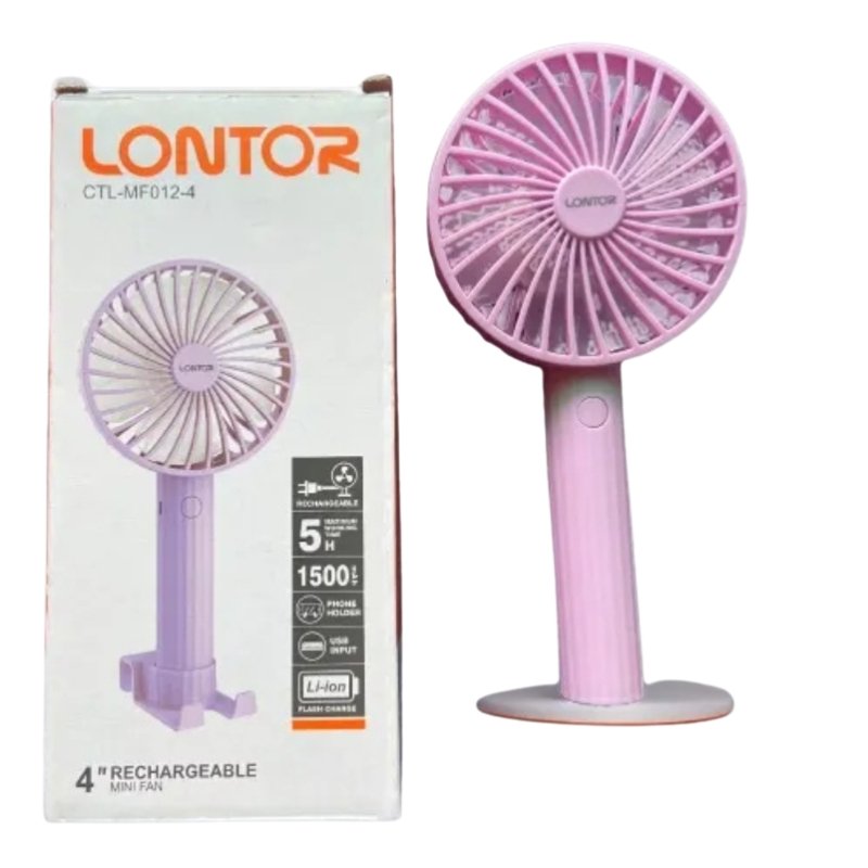 LONTOR RECHARGEABLE MINI FAN CTL-MF012-4 Vsonic