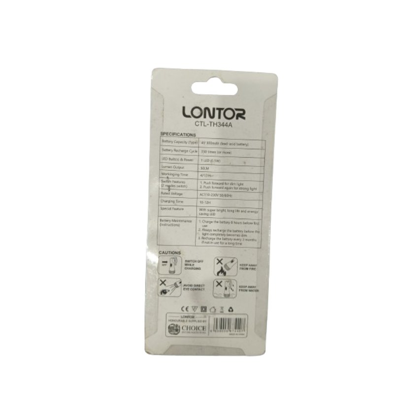 Lontor Rechargeable Torch Light CTL-TH344A Vsonic