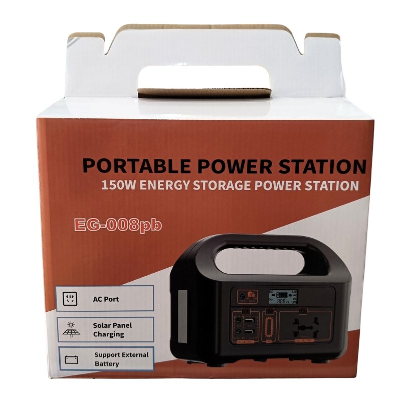 Nosik Portable 150 Watts AC-DC Power Station + 30 Watts Solar Panel Vsonic